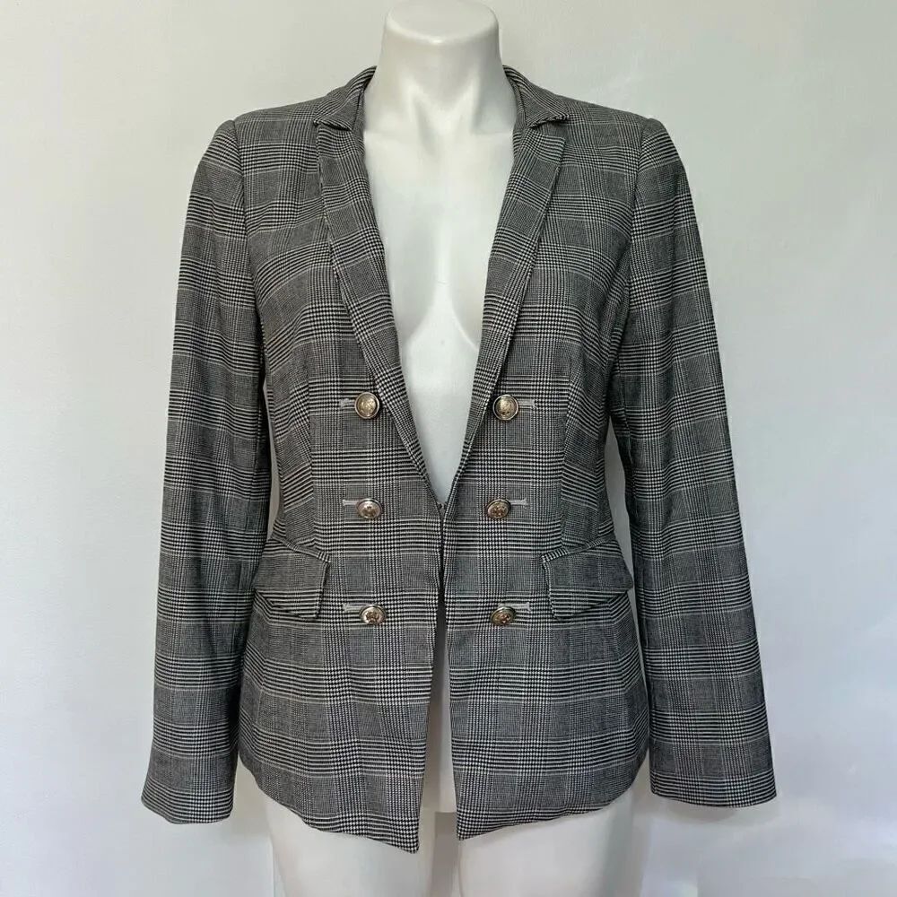 White House Black Market Plaid Blazer